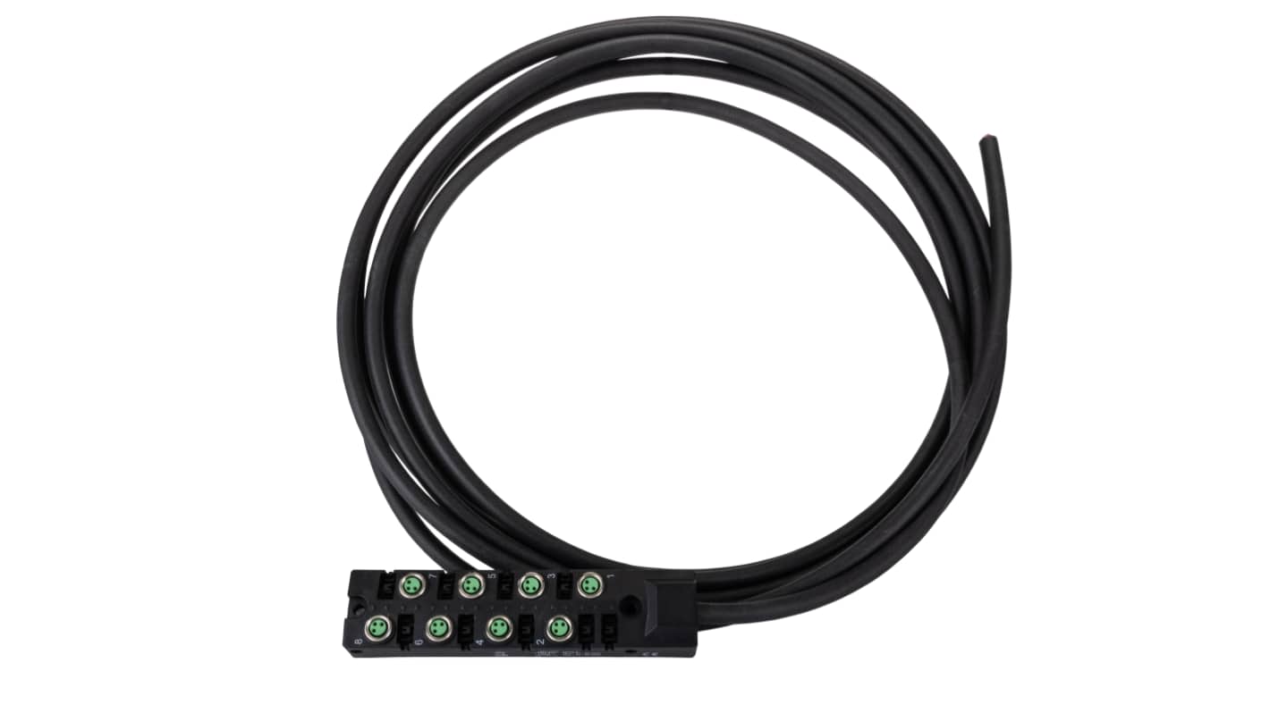 Phoenix Contact 0PUR-M8 HD, SACB- 8/3-L- 5 Series Sensor Box, M8, 5m cable, 3 way, 8 port
