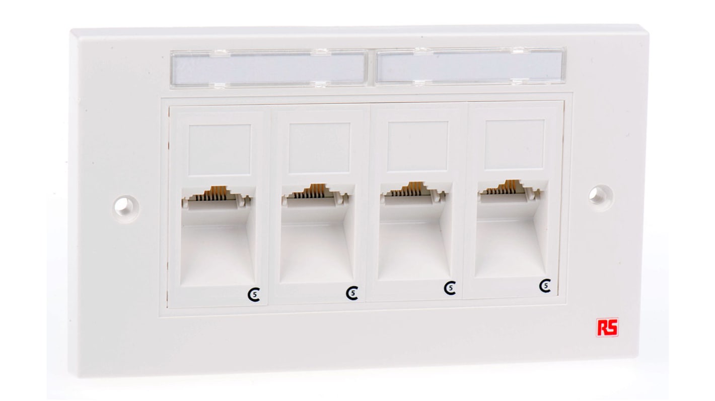 RS PRO 4位电话插座, RJ45接口, Cat5e网路