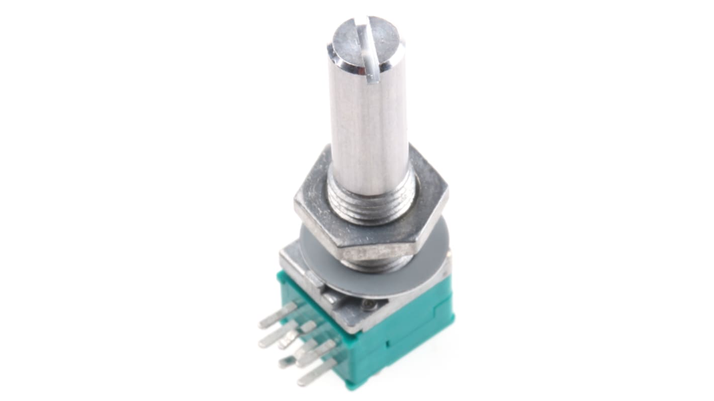 Alps Alpine 50kΩ Rotary Carbon Film Potentiometer, Panel Mount (Through Hole), RK09712200JC