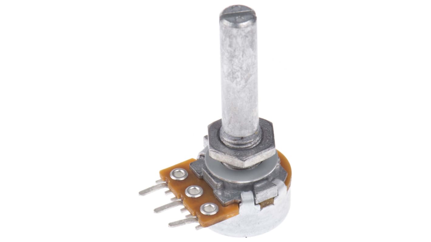 Alps Alpine 50kΩ Rotary Carbon Film Potentiometer, Panel Mount (Through Hole), RK1631110TV8