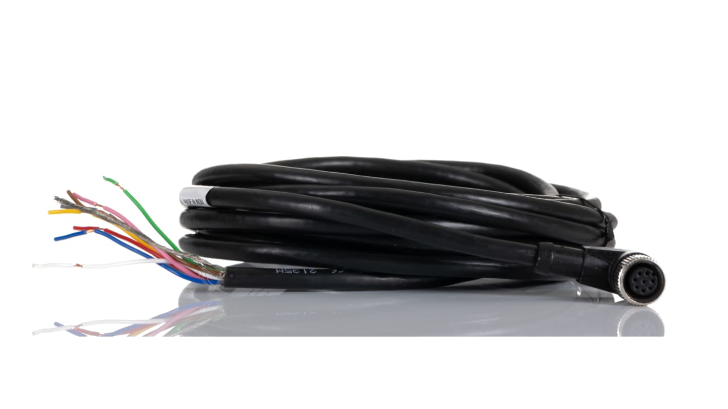 Cavo sensore/attuatore RS PRO 8 cond. M12 Femmina / Senza terminazione, Ø 6.0mm, L. 5m