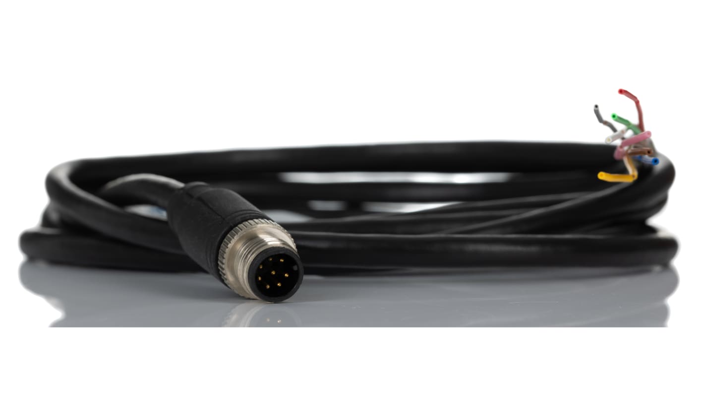 RS PRO Straight Male M12 to Unterminated Sensor Actuator Cable, 2m