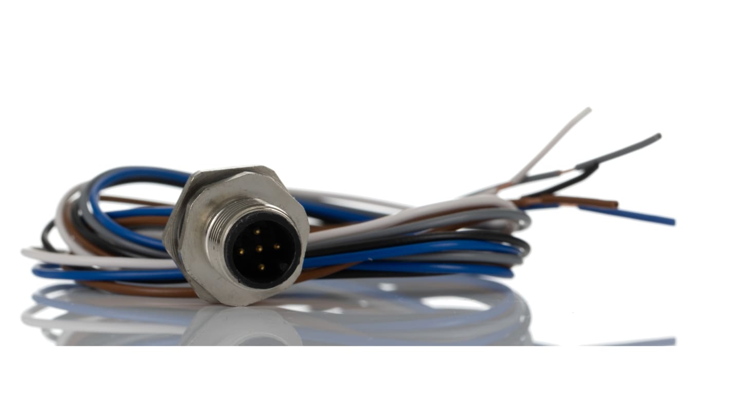 RS PRO Straight Male M12 to Unterminated Sensor Actuator Cable, 500mm