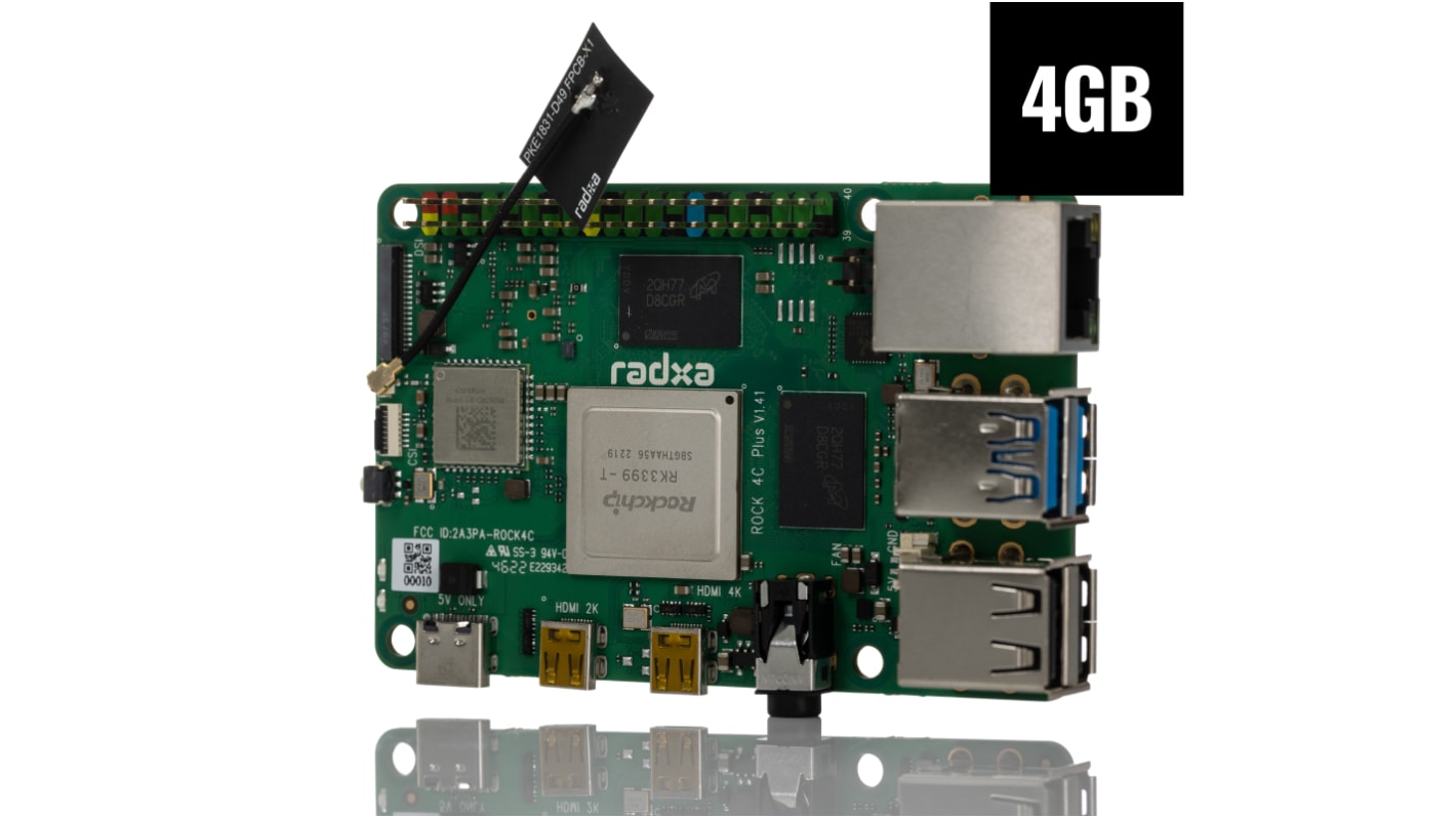 Okdo Bulk ROCK 4 model C+ 4 GB enkeltkort computer - æske med 100