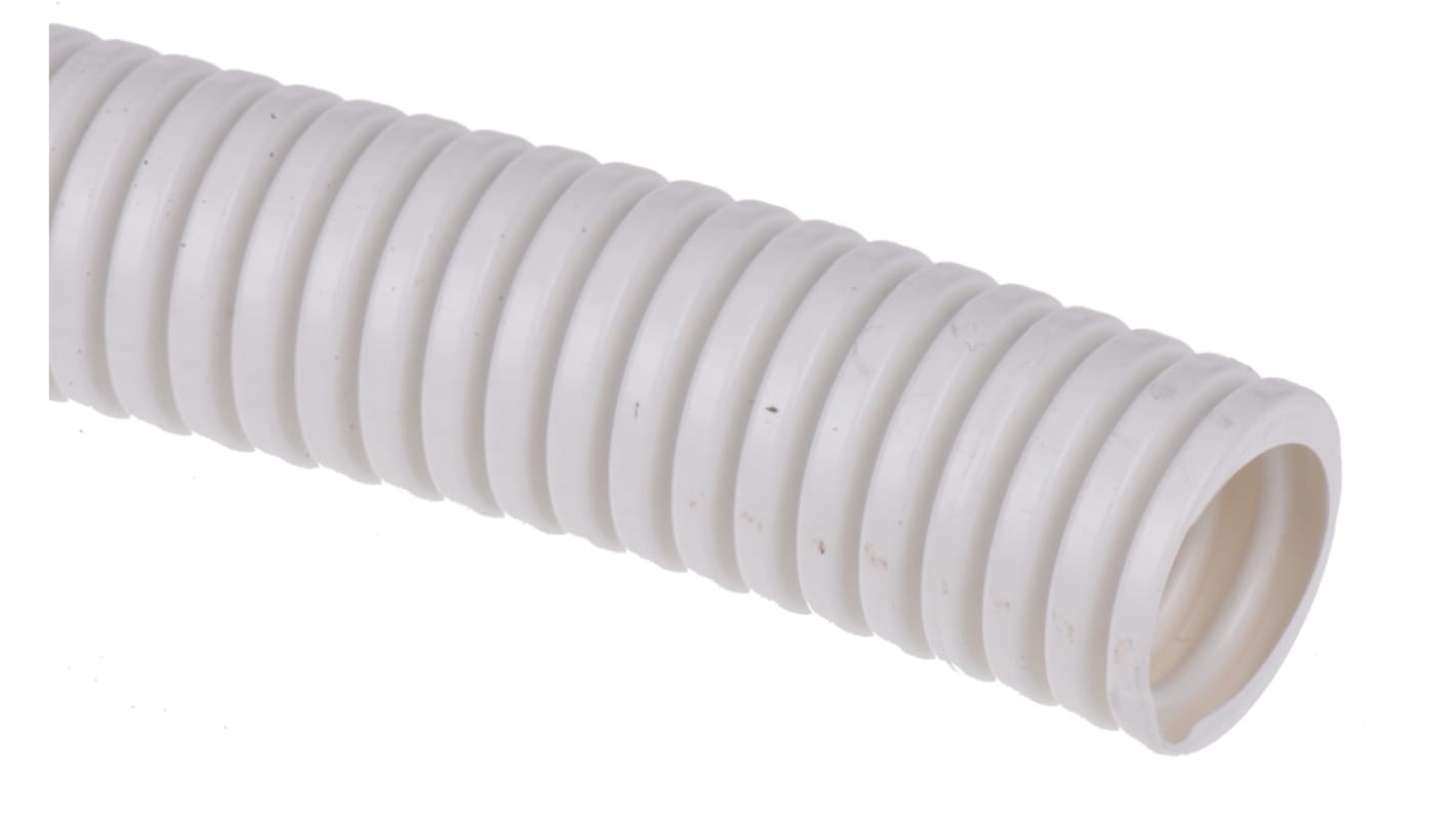 Adaptaflex Flexible Conduit, 20mm Nominal Diameter, PVC, White