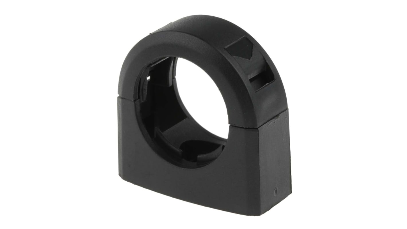 Adaptaflex Conduit Clip, Conduit Fitting, 25mm Nominal Size, Nylon 66, Black