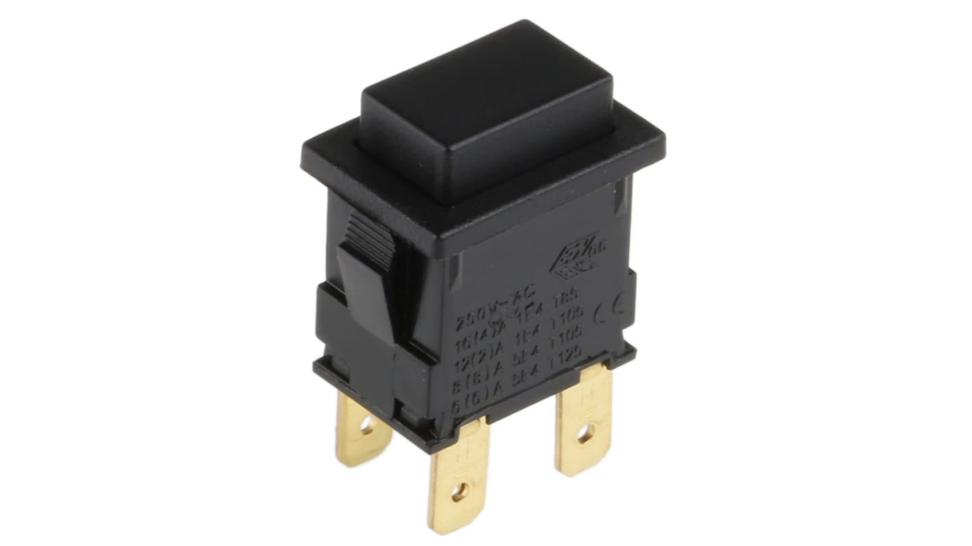 Interruttore a pulsante Arcolectric (Bulgin) Ltd, Momentaneo, DPDT, , 16 A @ 250 V ac Montaggio a pannello
