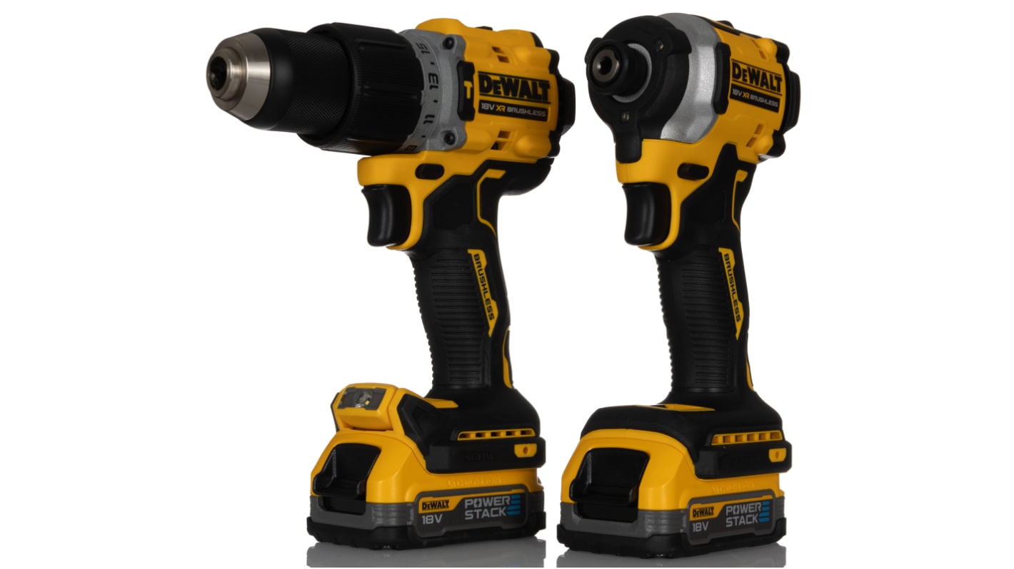 DeWALT DCK2050E2T-GB, 18V Cordless Cordless Power Tool Kit - Compact Impact Drill Kit