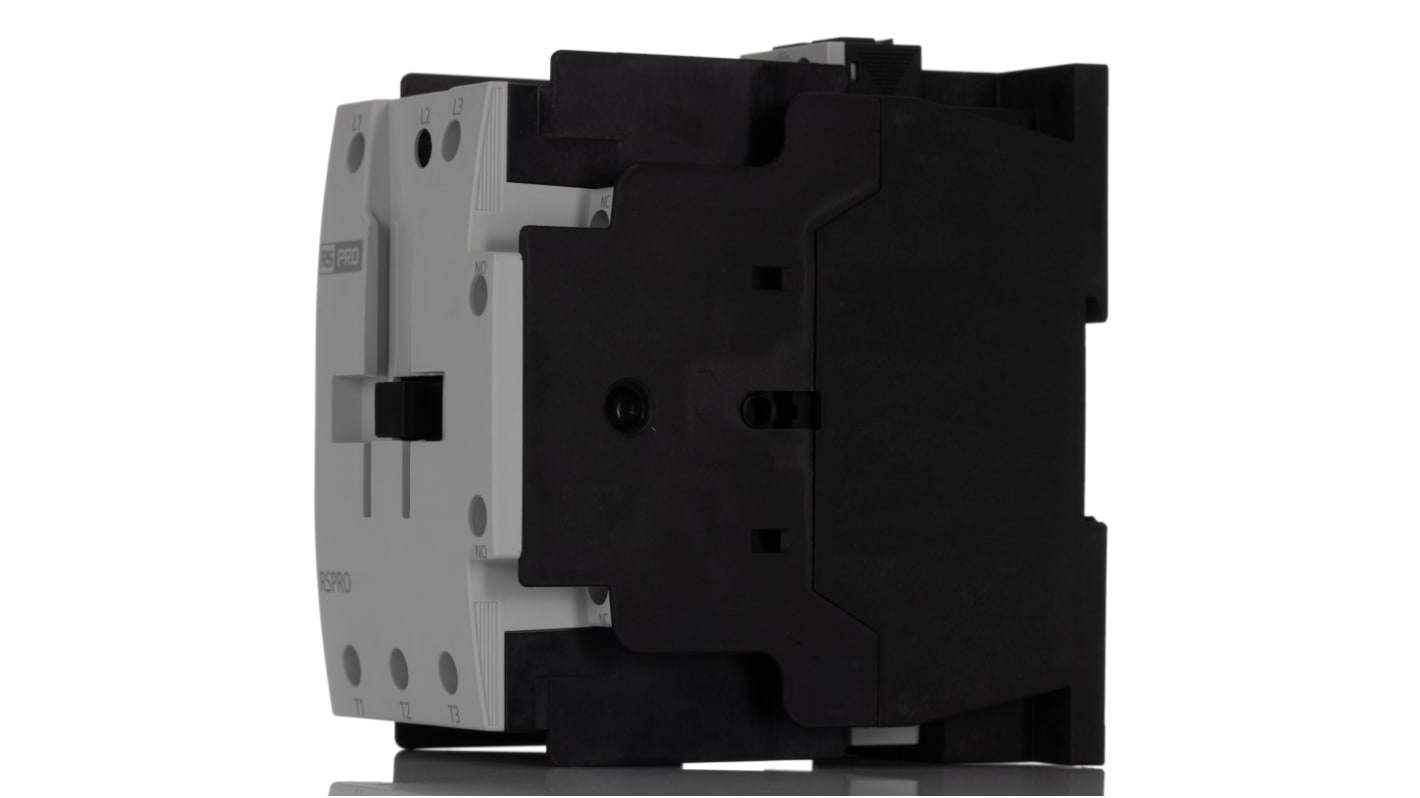 Contattore ElectroMechanical RS PRO, 3 poli, 1 NA/1 NC, 72 A, 37 kW, bobina 230 V CA