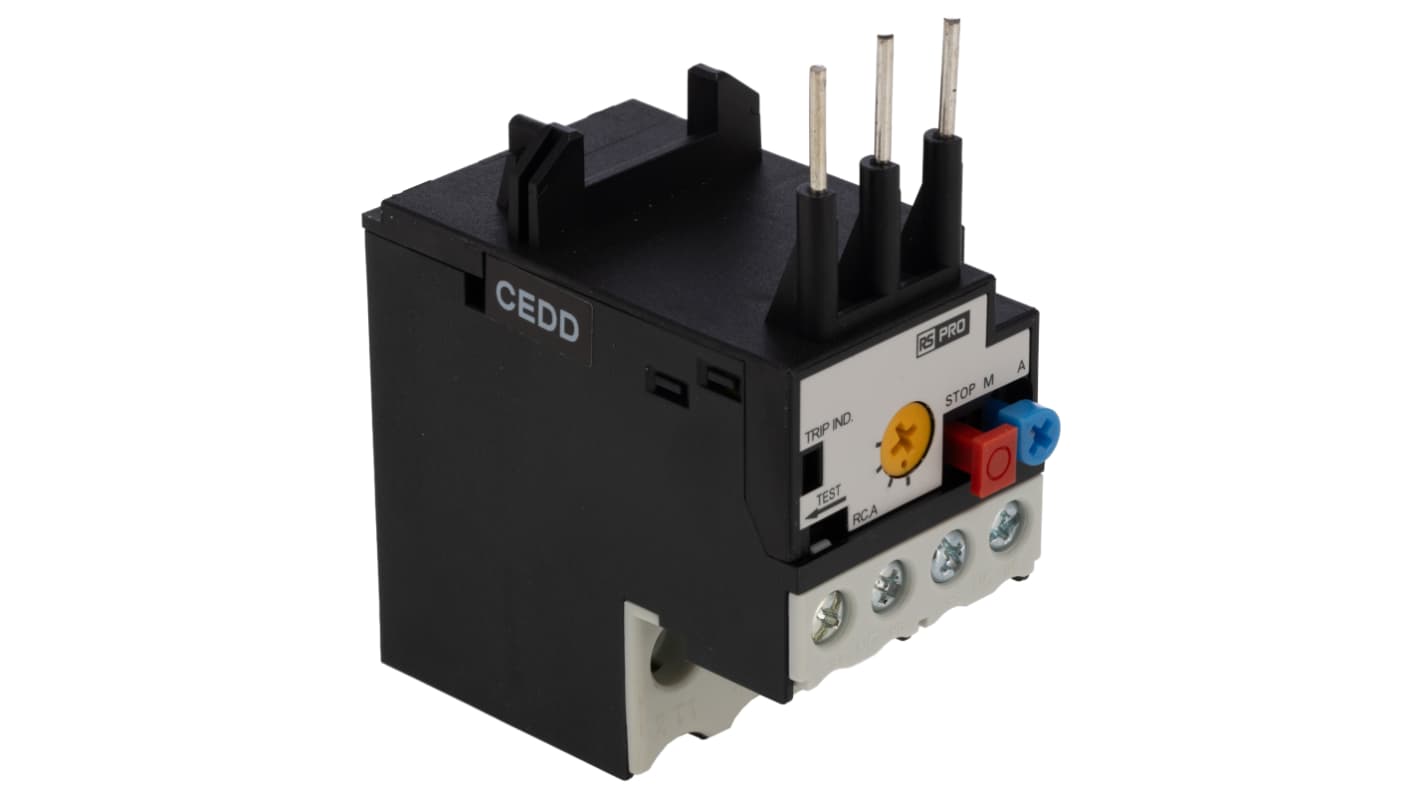 RS PRO Thermal Overload Relay 1NC/1NO, 16 A F.L.C, 16 A Contact Rating, 5.4 W, 4000 V ac, RSPROOL12