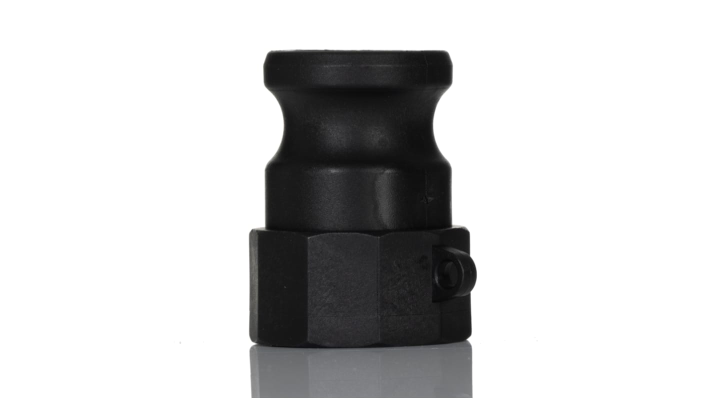 RS PRO Polypropylene Resin Female, Male Pneumatic Quick Connect Coupling, BSPP 1 in G1in Threaded