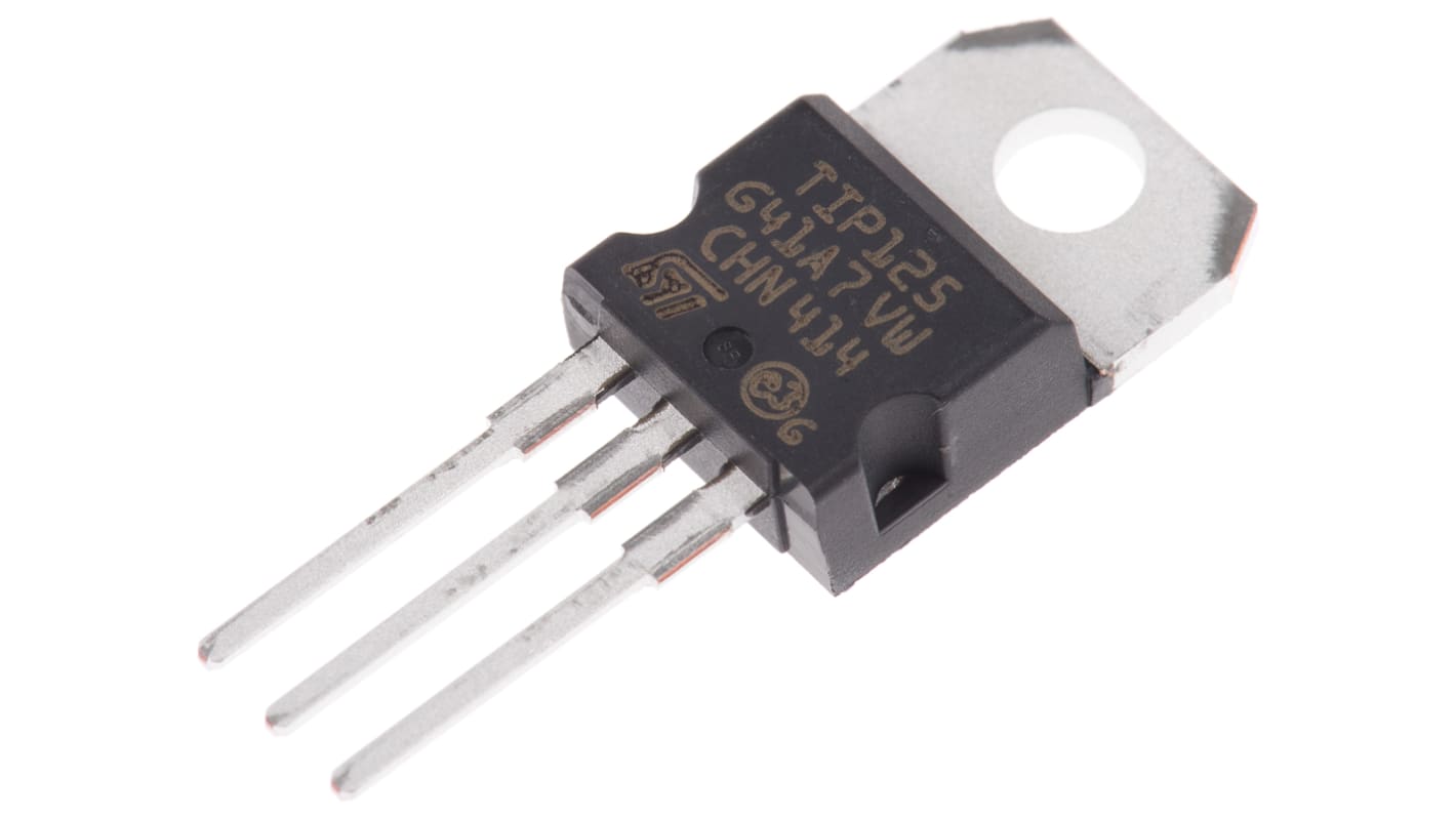 Transistor Darlington, TIP125, PNP 5 A, 60 V, HFE:1000, TO-220, 3 pines Simple