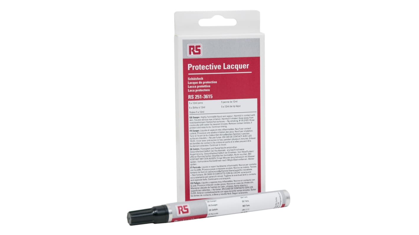 RS PRO Yellow Conformal Coating, 12 ml Pen, -50°C min, +100°C max