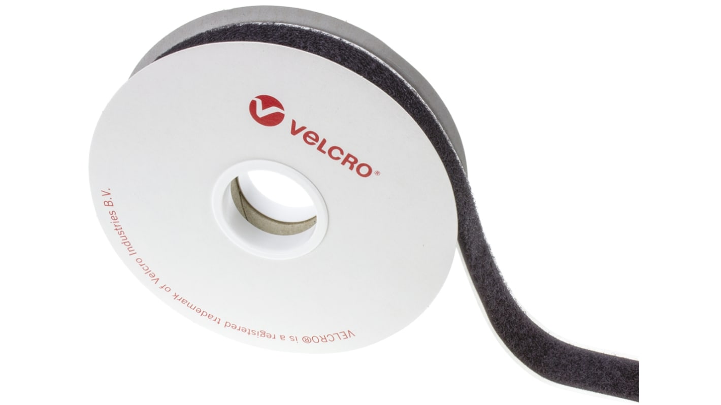 Cinta de bucle Velcro de color Negro, 20mm x 5m