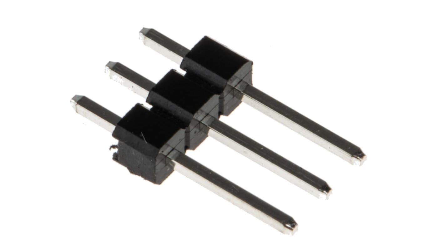 RS PRO Straight Through Hole Pin Header, 3 Contact(s), 2.54mm Pitch, 1 Row(s), Unshrouded