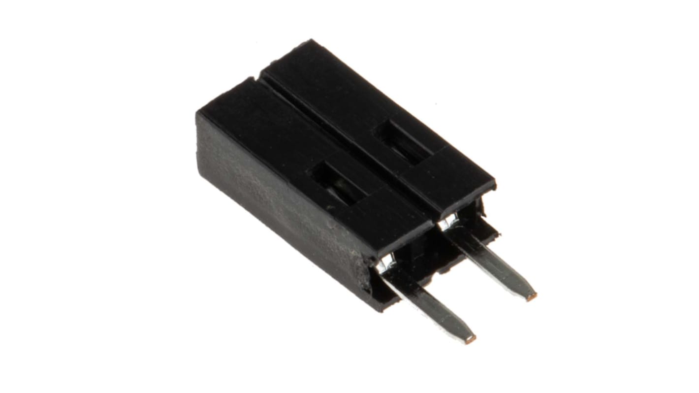 Gniazdo PCB 2 -pinowe raster: 2.54mm Listwa gniazdowa Proste Przewlekany