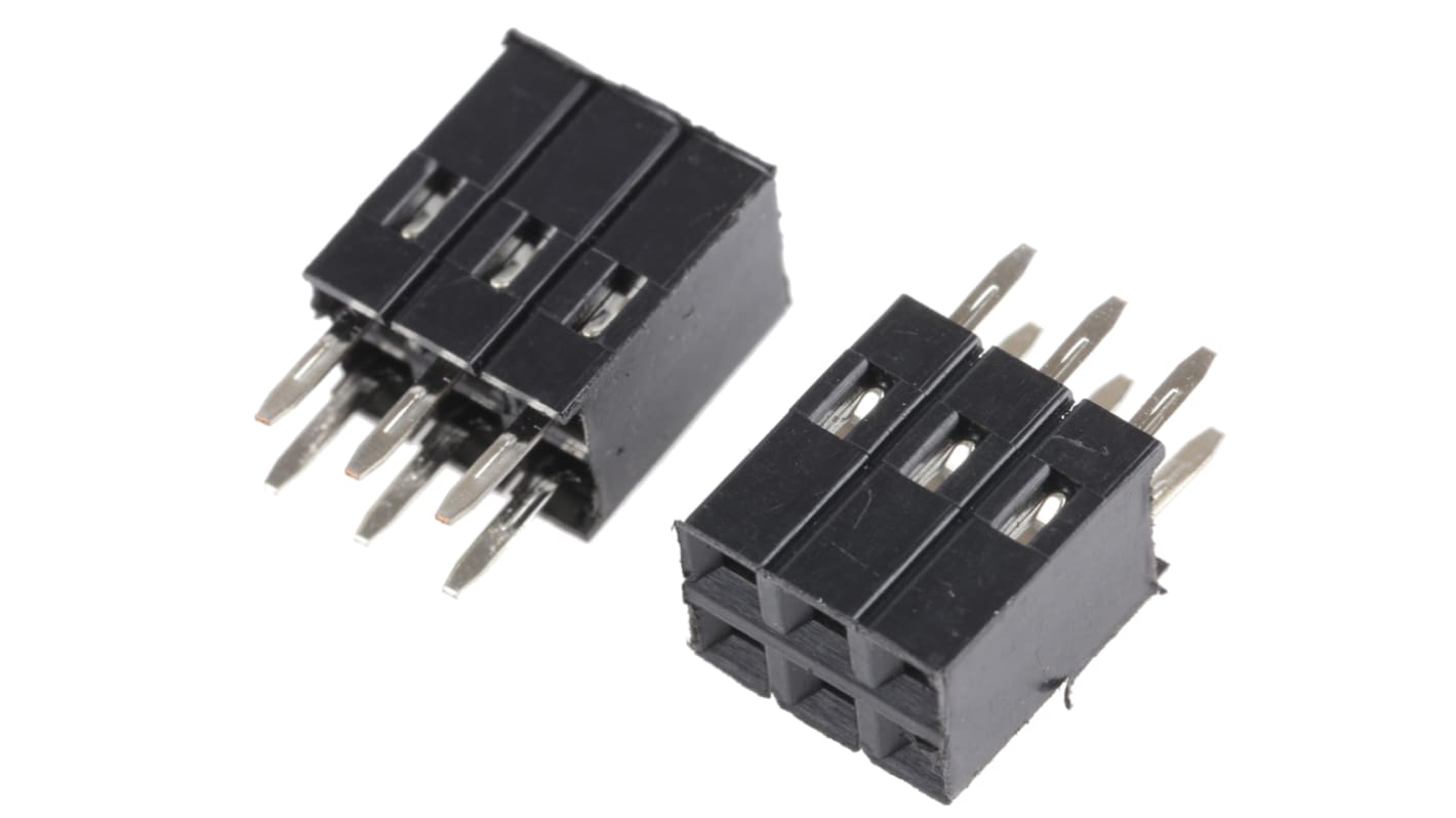 Gniazdo PCB 6 -pinowe 2 -rzędowe raster: 2.54mm Listwa gniazdowa Proste Przewlekany