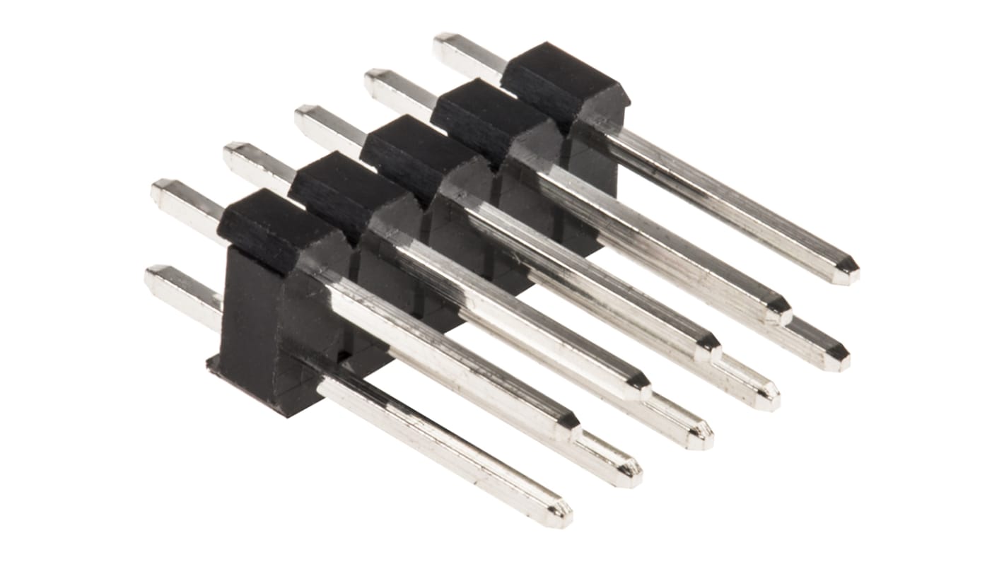 RS PRO 10p双排排针 直向, 2.54mm间距, 1.0A, 650.0 V, THT安装