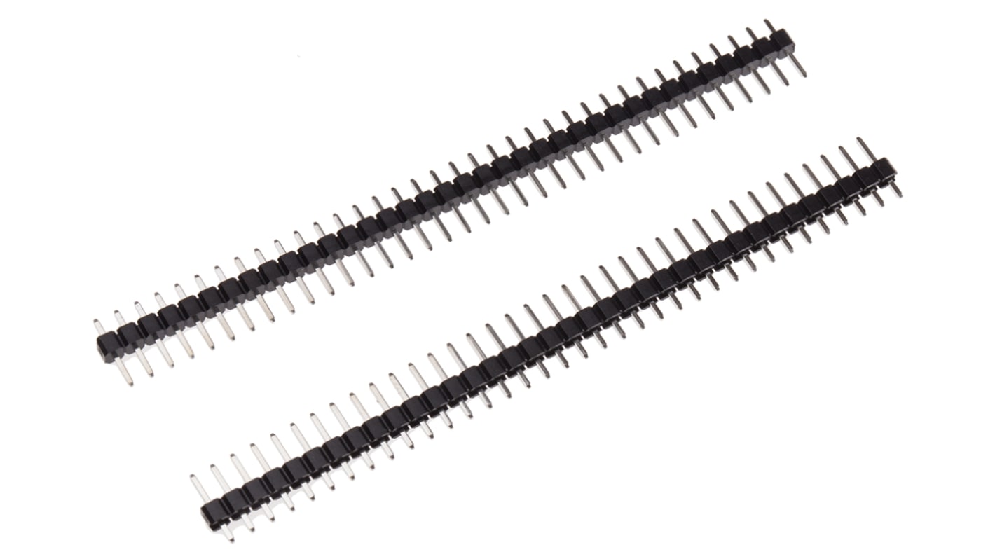RS PRO 36p单排排针 直向, 2.54mm间距, 1.0A, 650.0 V, THT安装