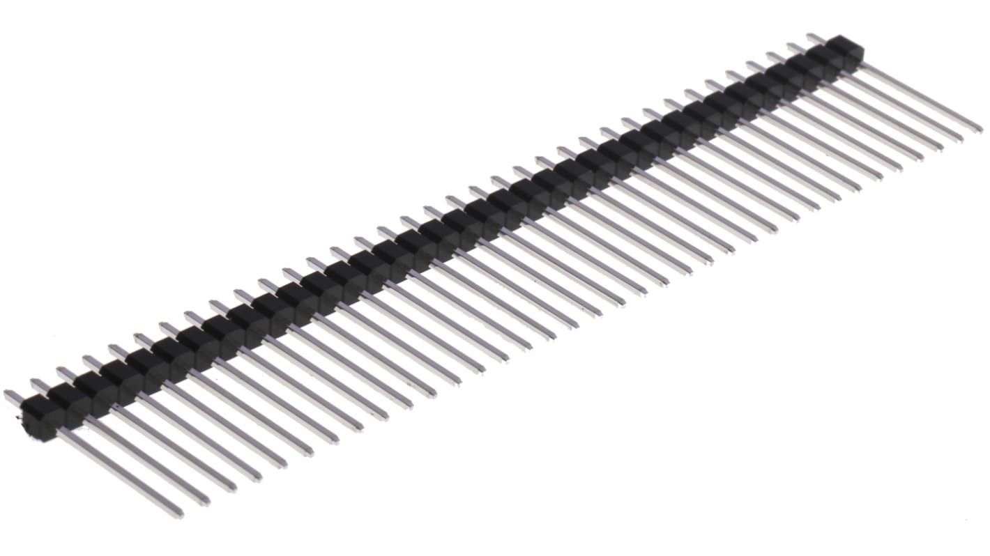 RS PRO 36p单排排针 直向, 2.54mm间距, 1.0A, 650.0 V, THT安装