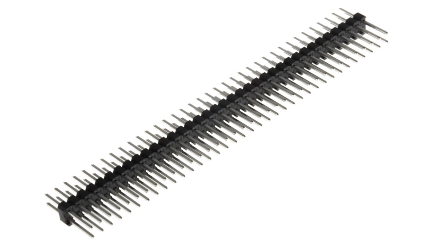 RS PRO 72p双排排针 直向, 2.54mm间距, 1.0A, 650.0 V, THT安装