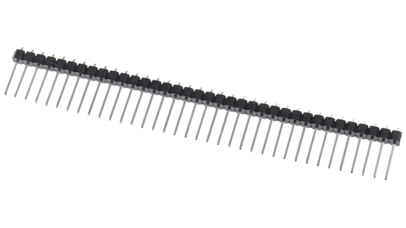 RS PRO 36p单排排针 直角, 2.54mm间距, 1.0A, 650.0 V, THT安装