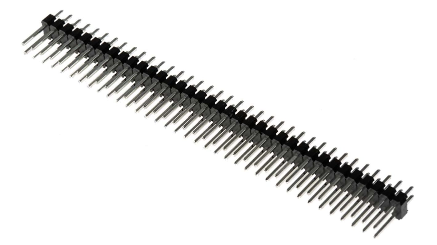 RS PRO 72p双排排针 直向, 2.54mm间距, 4.0A, THT安装