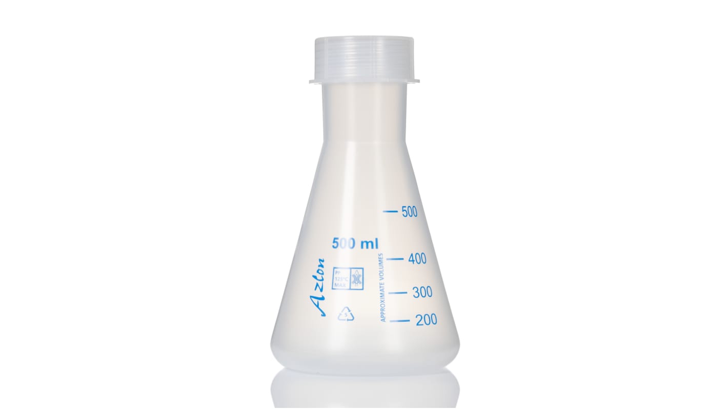 RS PRO 锥形瓶, 烧瓶, 500ml, PP材质, 宽口, 封口尺寸64mm