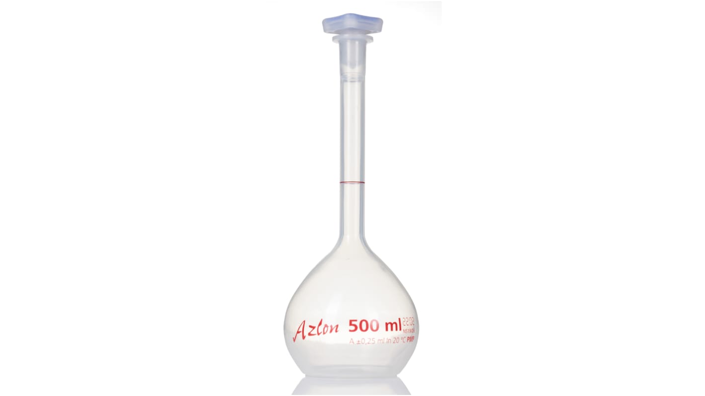 RS PRO 量瓶, 烧瓶, 500ml, PP材质, 窄口, 封口尺寸100mm