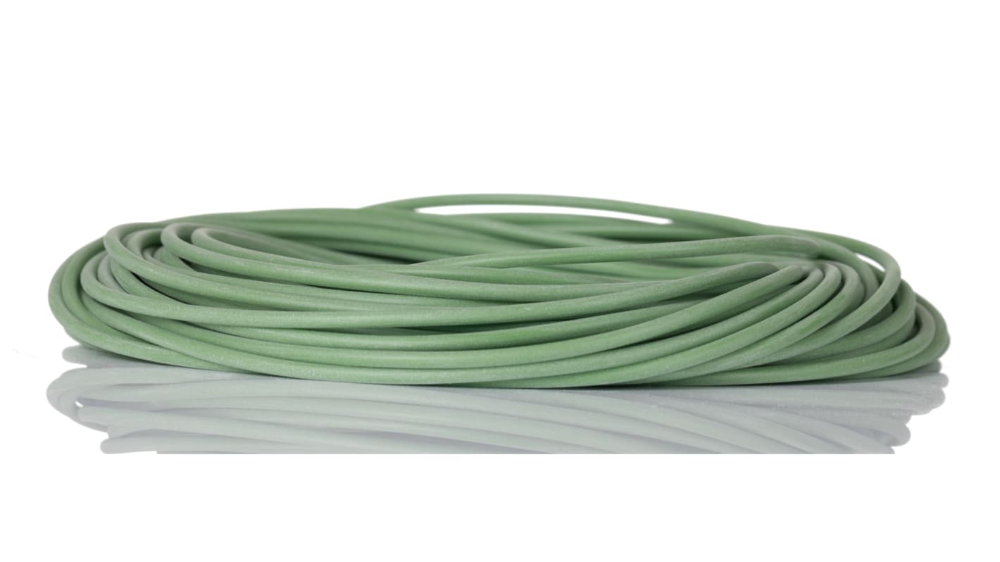 RS PRO Silicone Rubber Green Cable Sleeve, 1.2mm Diameter, 15m Length