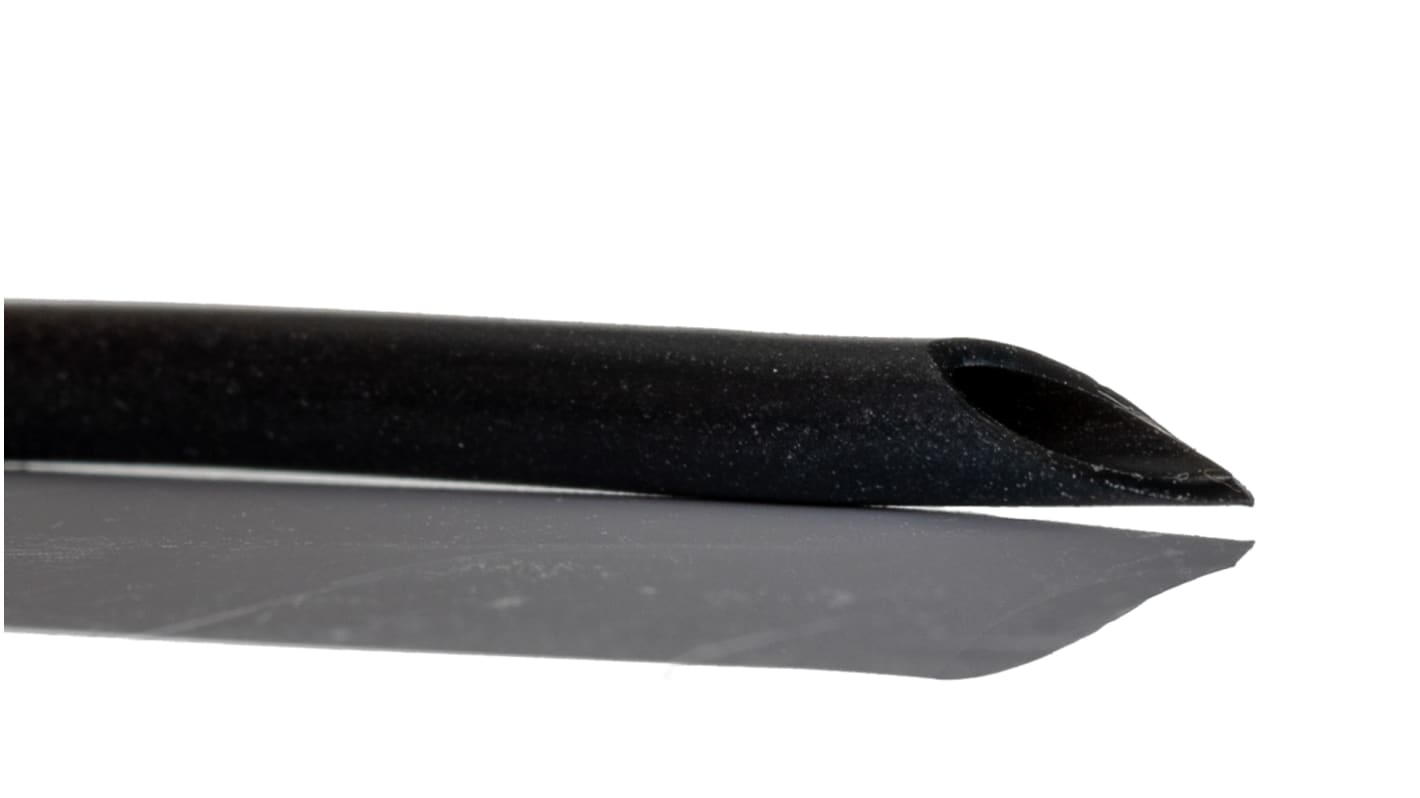 RS PRO Silicone Rubber Black Cable Sleeve, 1.5mm Diameter, 15m Length