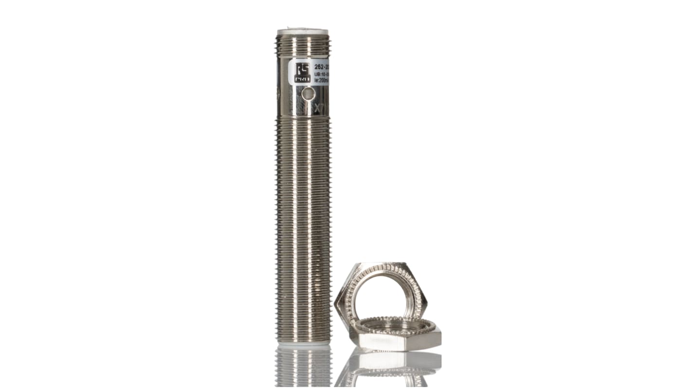 Rs-Online Sensore di prossimità Cilindro filettato RS PRO M12 rilevamento 4 mm 10 → 30 V CC