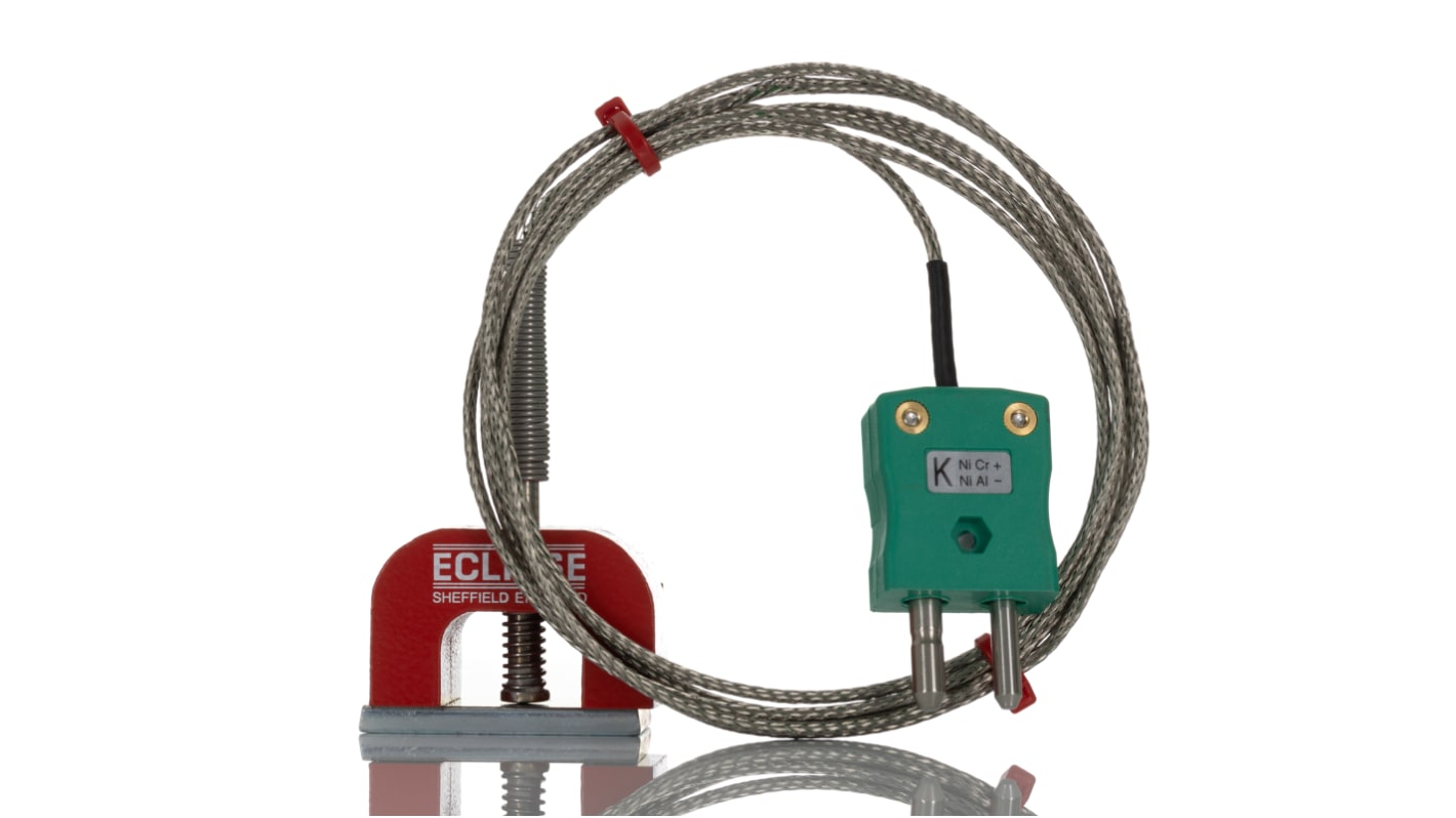 RS PRO Type K Horseshoe Magnet Thermocouple 1.5m Length, → +250°C