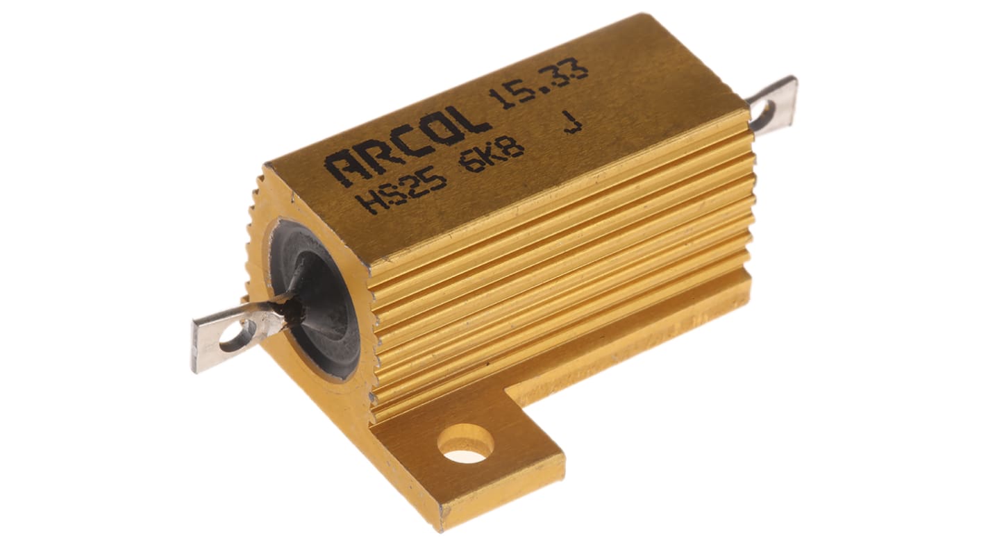 Arcol, 6.8kΩ 25W Wire Wound Chassis Mount Resistor HS25 6K8 J ±5%