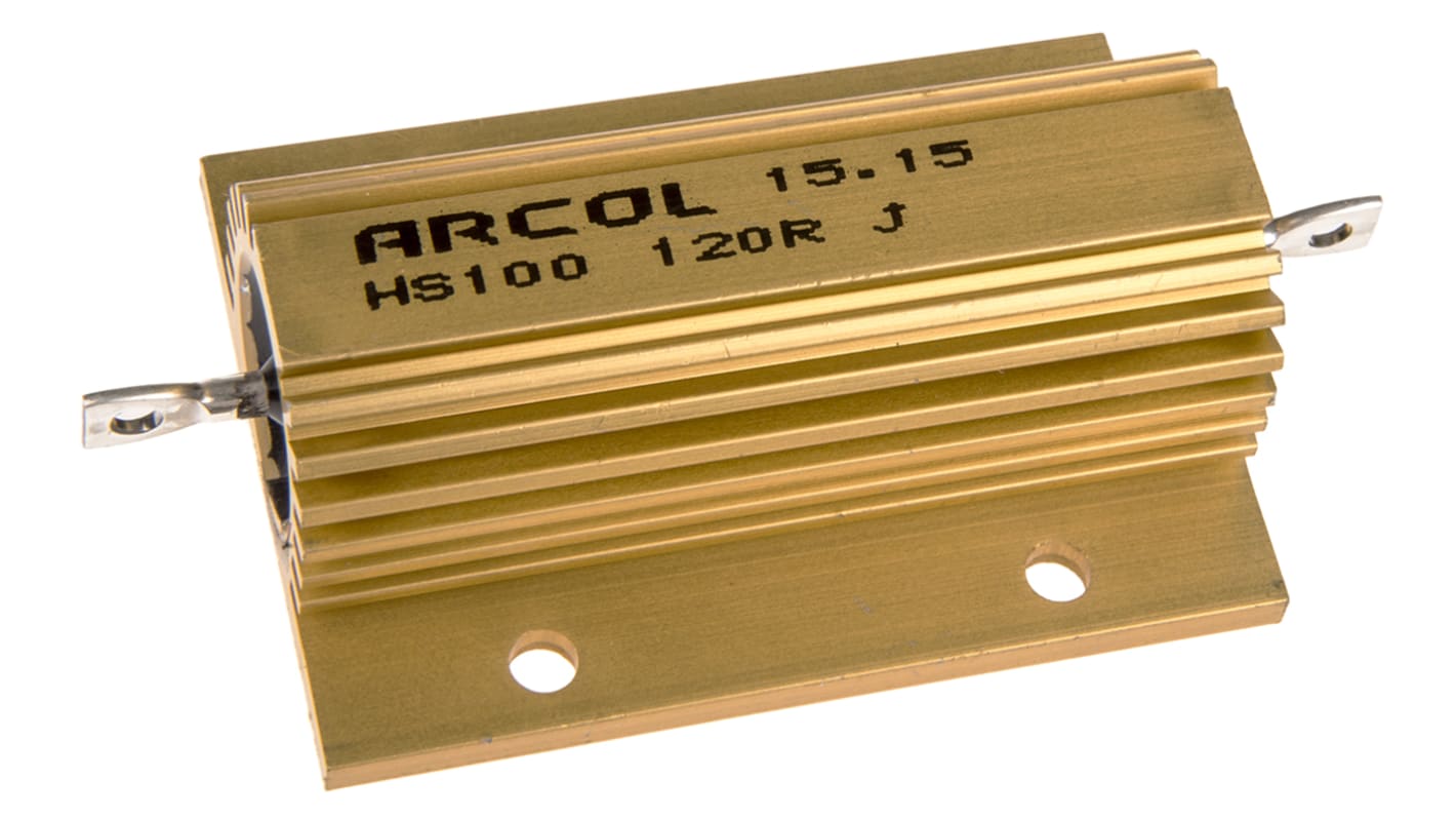 Arcol シャーシ取り付け抵抗器,100W,120Ω,±5%