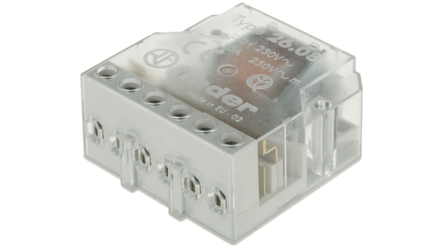 Finder Panel Mount Modular Step Relay, 230V ac Coil, 10A Switching Current, DPST-2NO