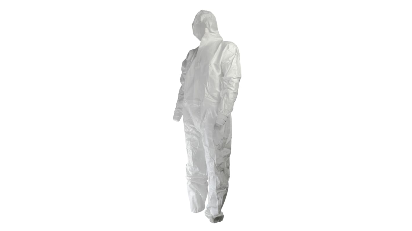 RS PRO White Coverall,  Type 5 & 6 Anti-Static, L