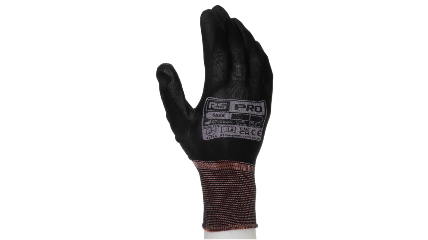 Guanti da lavoro RS PRO, Tg. 7, S, in Nylon, col. Nero