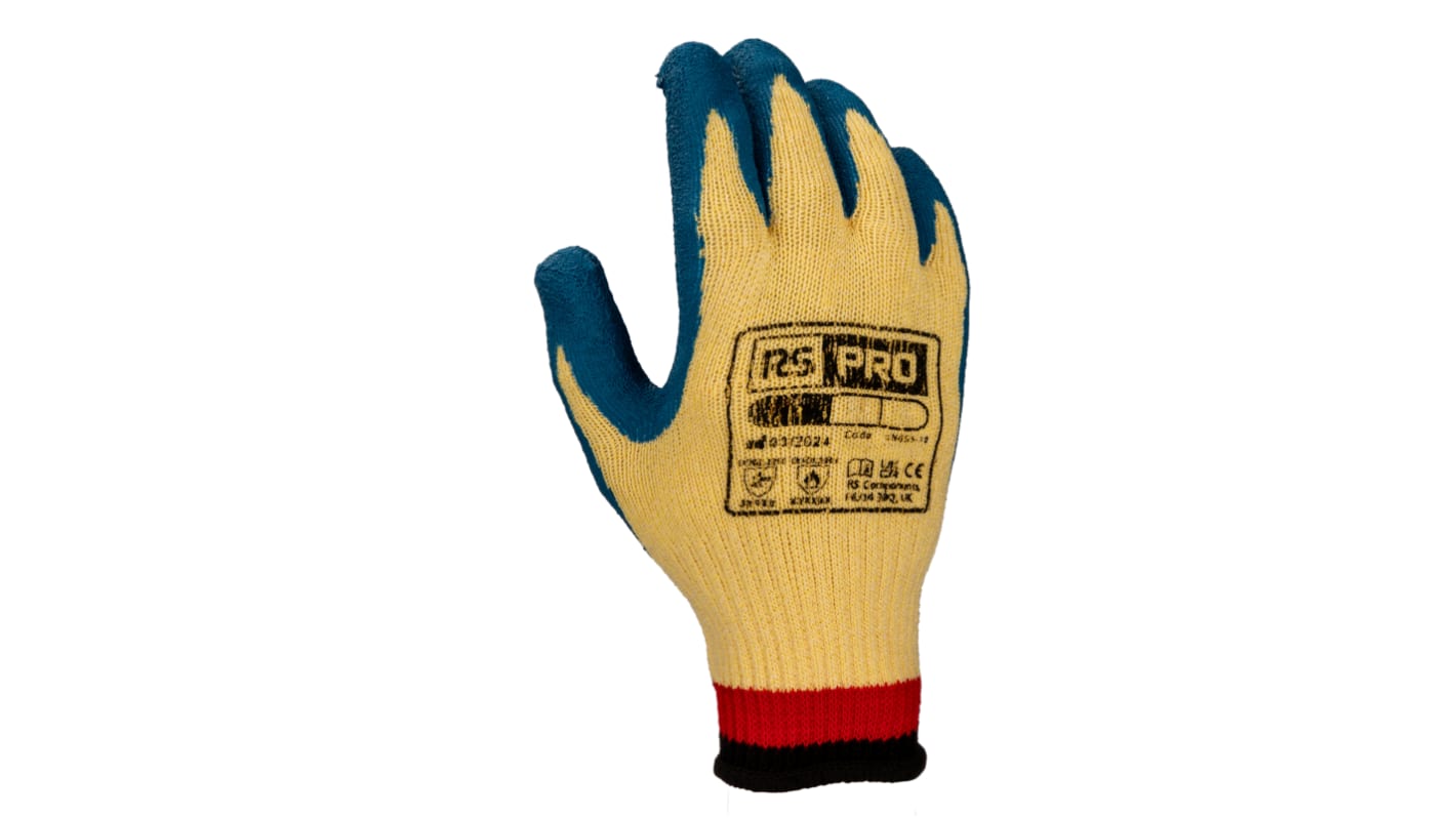 Gants de manutention RS PRO taille 11, XXL, Résistant aux coupures, 1 Paire, Jaune