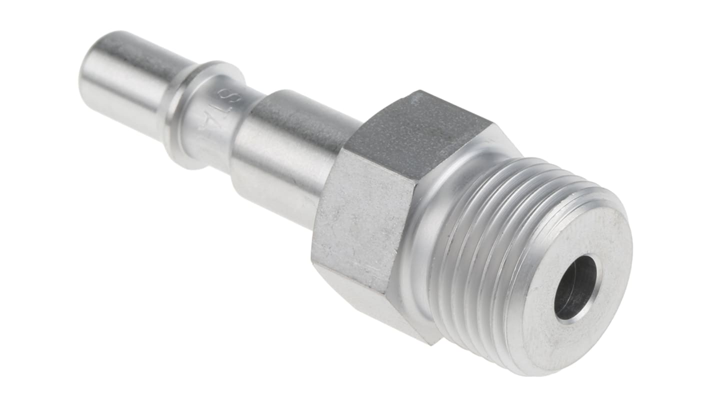 Attacco rapido di sicurezza Staubli – Fluid Connectors serie RBE, Filettato G 3/8 Maschio, in Acciaio inossidabile,