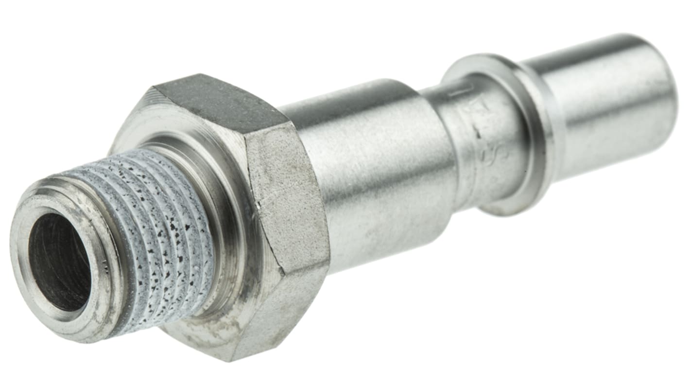 Staubli – Fluid Connectors Male Safety Quick Connect Coupling, G 1/8 Male Threaded