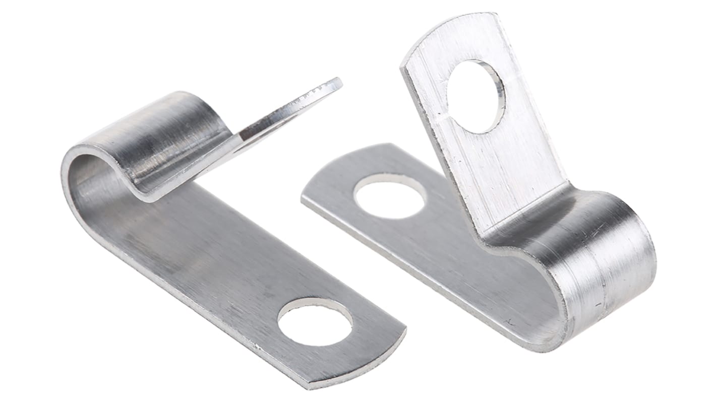 Essentra Natural Aluminium Cable Clip, 6.4mm Max. Bundle