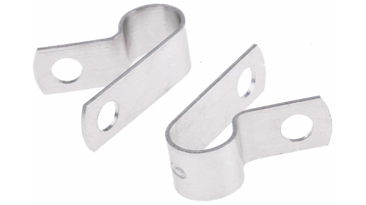 Richco Natural Aluminium Cable Clip, 9.5mm Max. Bundle