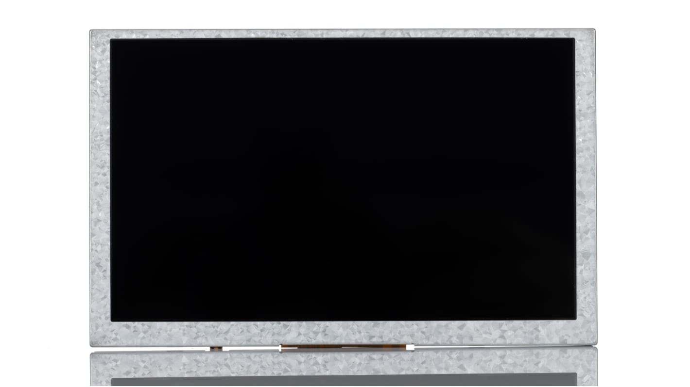RS PRO 5in TFT液晶屏, 透射式显示, HDMI接口, LED背光源, 1000cd/m²亮度, 可视区域108 x 64.8mm, 分辨率800 x 480pixels