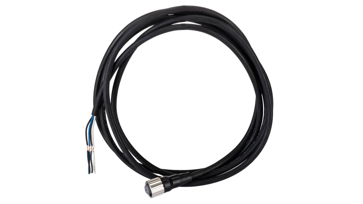 Omron Straight Female M12 to Unterminated Sensor Cable, 2m