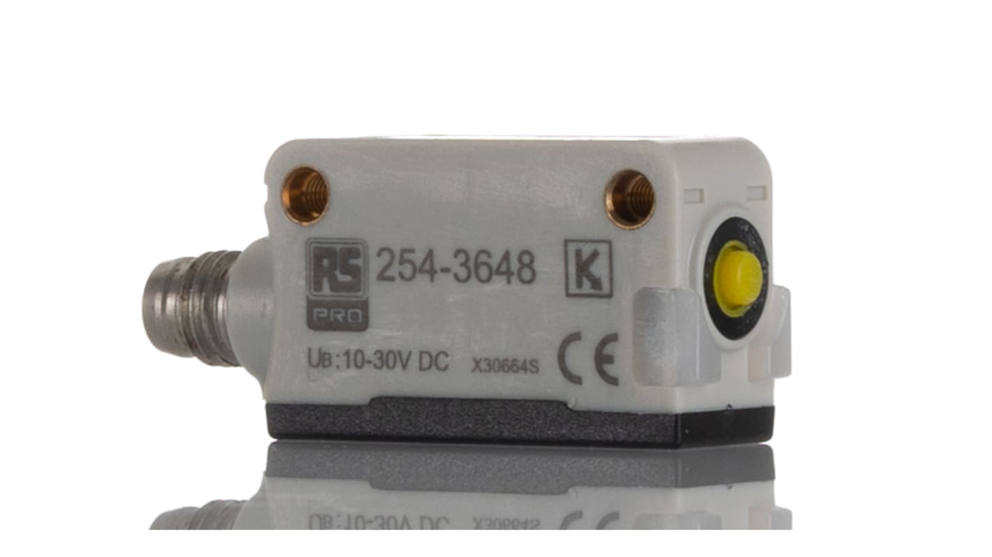 Rs-Online Sensore fotoelettrico Rettangolare RS PRO Riflessione convergente della luce rilevamento 5 cm uscita PNP NONC