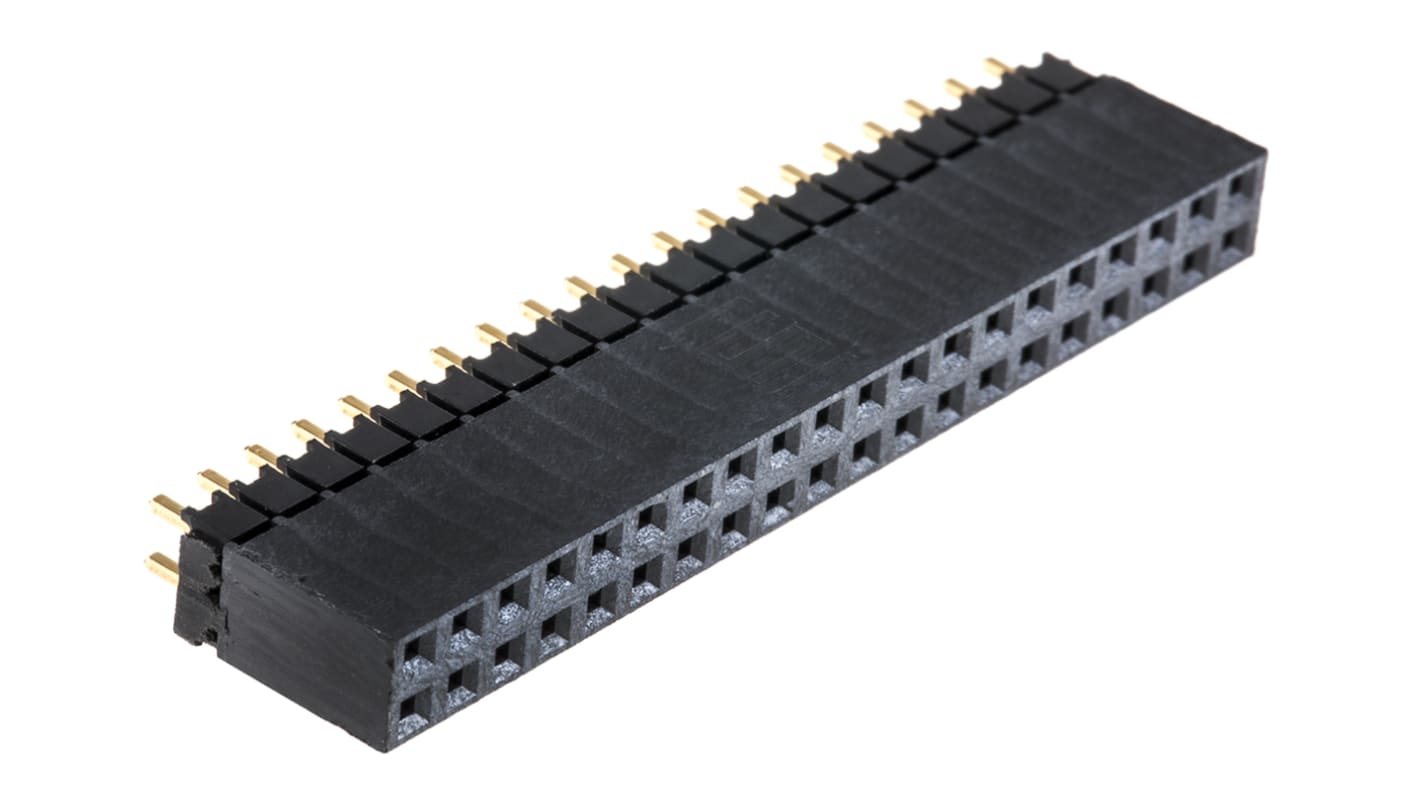 Gniazdo PCB 40 -pinowe 2 -rzędowe raster: 2.54mm Gniazdo podniesione Żeński Proste Przewlekany