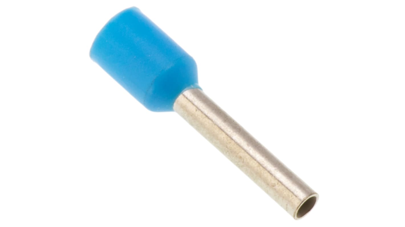 Schneider Electric, DZ5CE Insulated Crimp Bootlace Ferrule, 8.2mm Pin Length, 1.6mm Pin Diameter, 0.75mm² Wire Size,