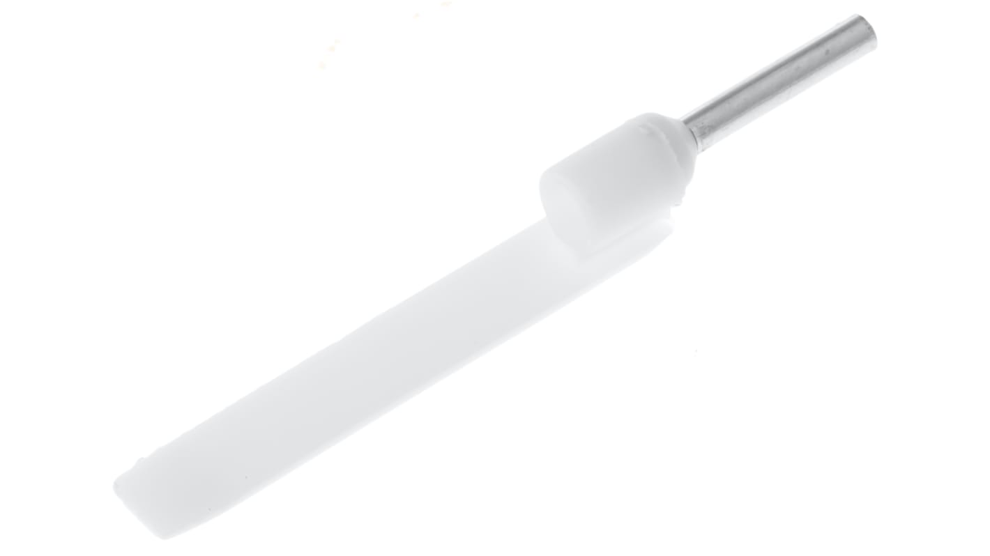 Schneider Electric, DZ5CA Insulated Crimp Bootlace Ferrule, 8mm Pin Length, 1.3mm Pin Diameter, 0.5mm² Wire Size, White