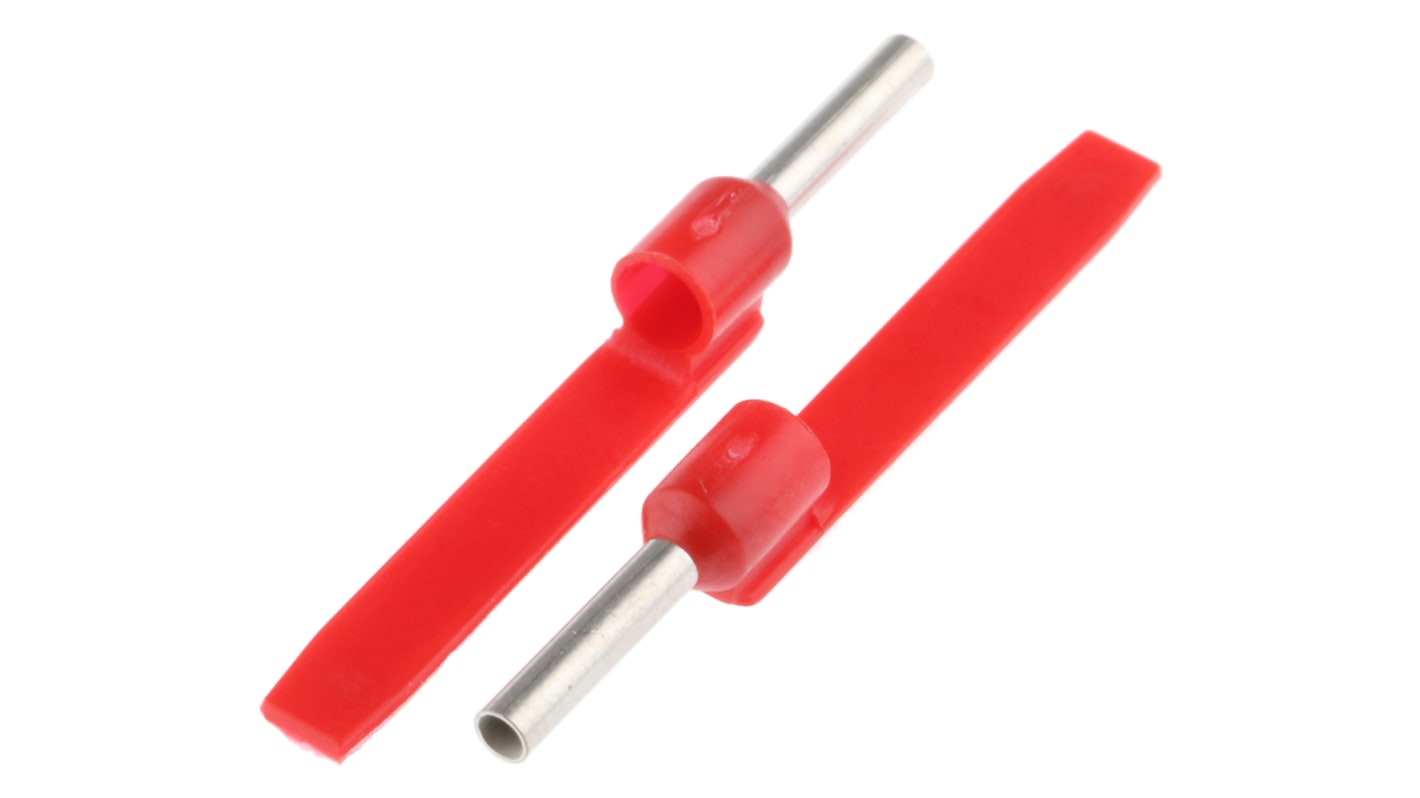 Boccola a crimpare Schneider Electric, Isolato, Rosso, lunghezza pin 8mm, filo max 1mm², 18AWG